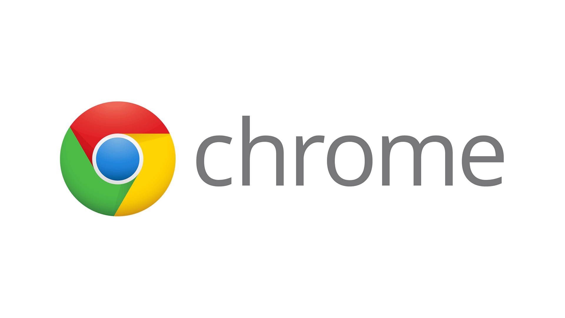 Google Chrome, Chrome-Logo, Schriftzug, Weiß Hintergrund, Full HD Wallpaper
