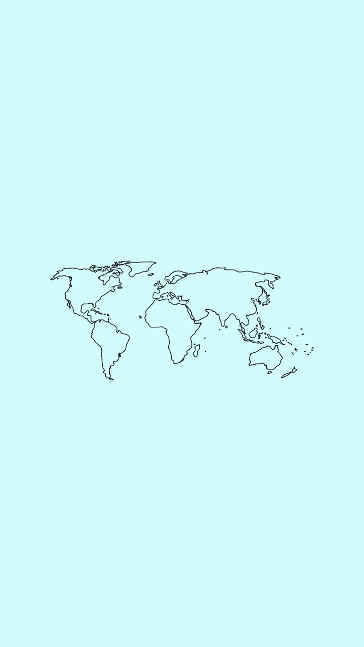 Umriss, Strichzeichnung, Minimalistisch, Türkiser Hintergrund, Sperrbildschirm fürs iPhone