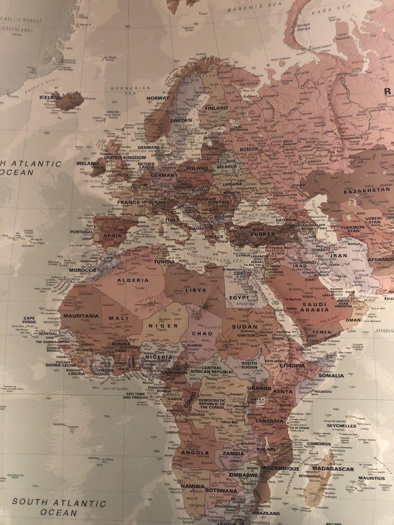 Europa, Afrika, Politische Karte, Erdtöne, HD, iPad-Hintergrundbild