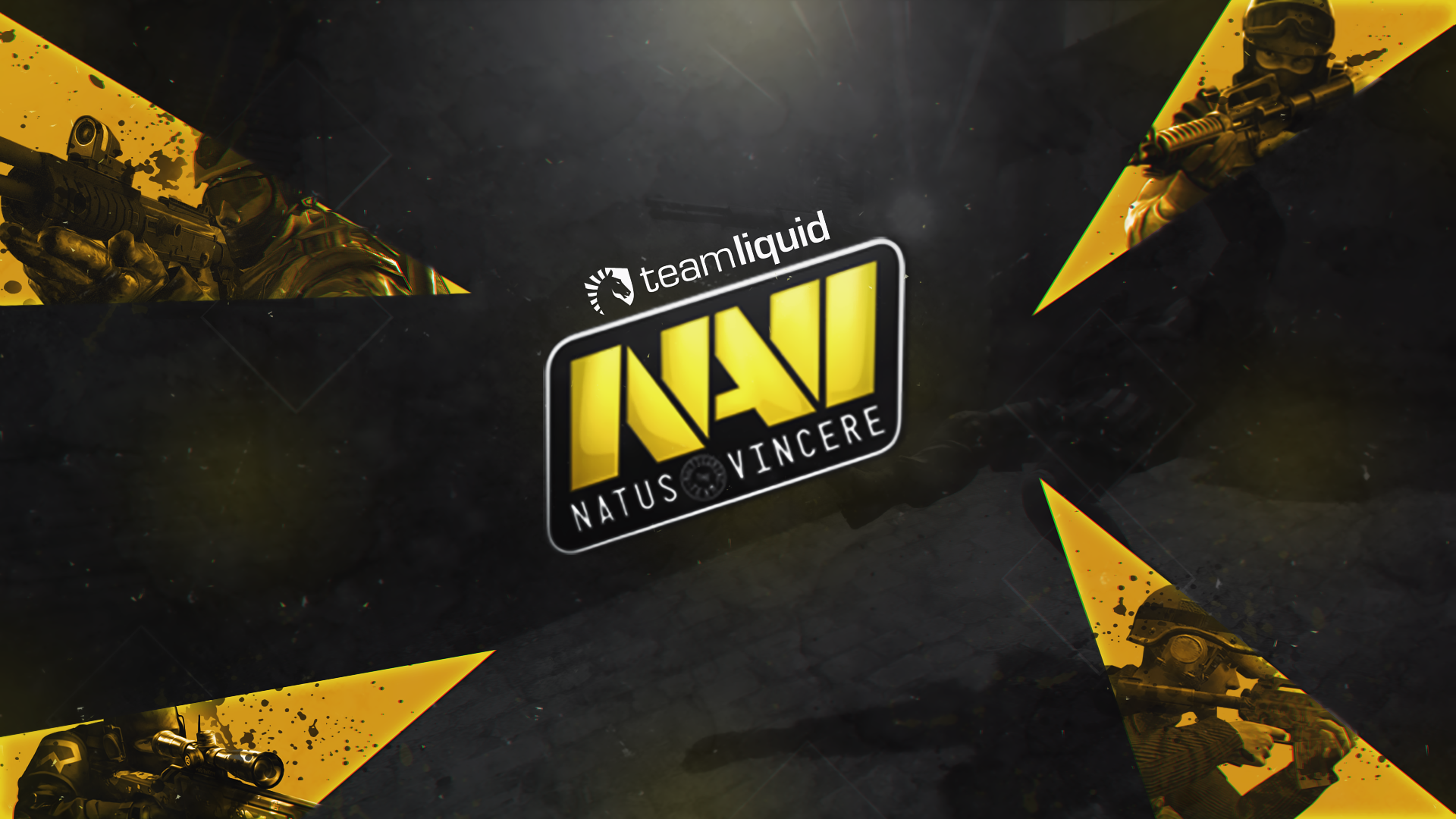Natus Vincere, NaVi, Team Liquid, E-Sport, Gelb und Schwarz, Full HD, Windows-Hintergrundbild