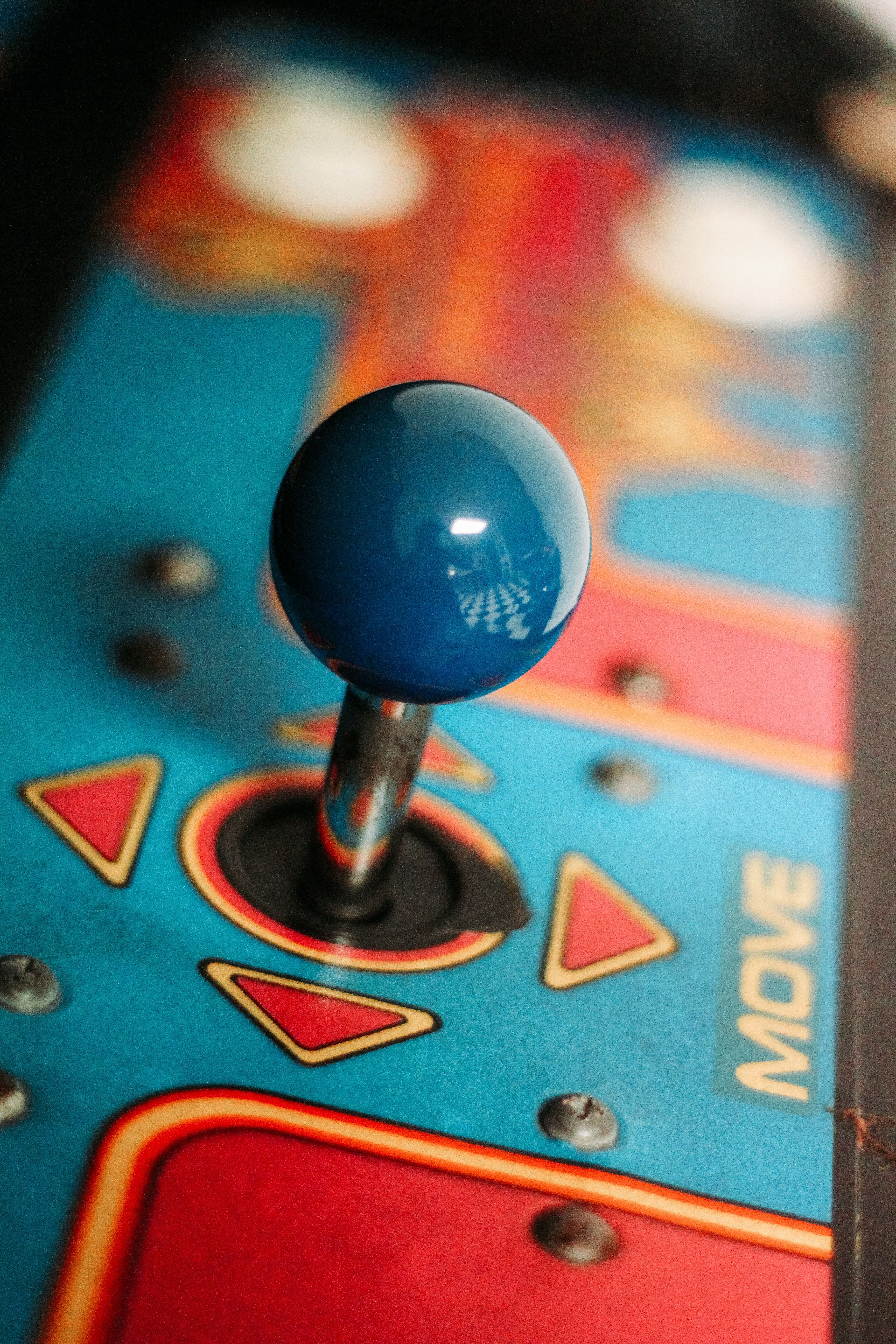 Joystick, Arcade-Automat, Nahaufnahme, Retro, QHD+, Sperrbildschirm fürs iPhone