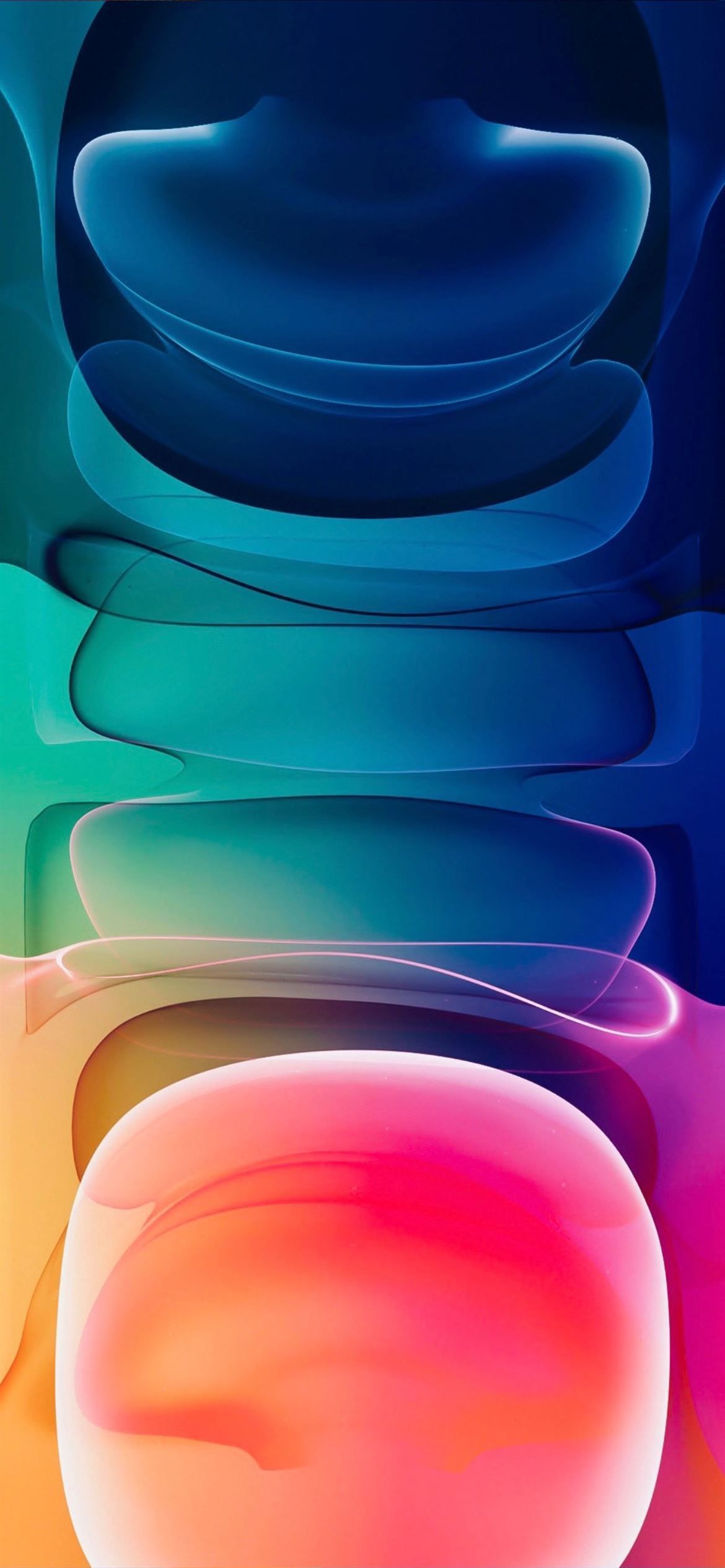 Abstrakt, Farbverlauf, 3D-Formen, Bunt, Blau, Pink, Full HD, Handy-Hintergrund im Hochformat