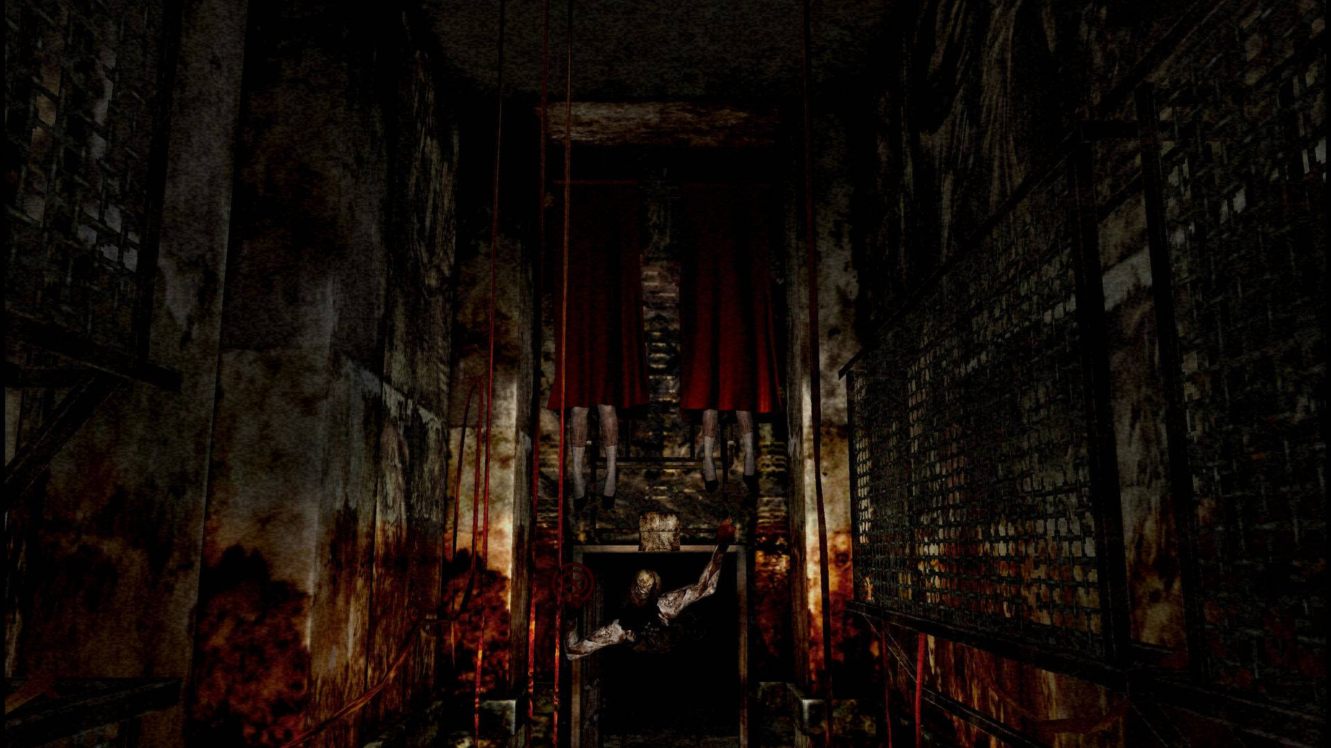 Silent Hill, Anderswelt, Rost, Blut, Düster, Full HD, Desktop-Hintergrund für Windows