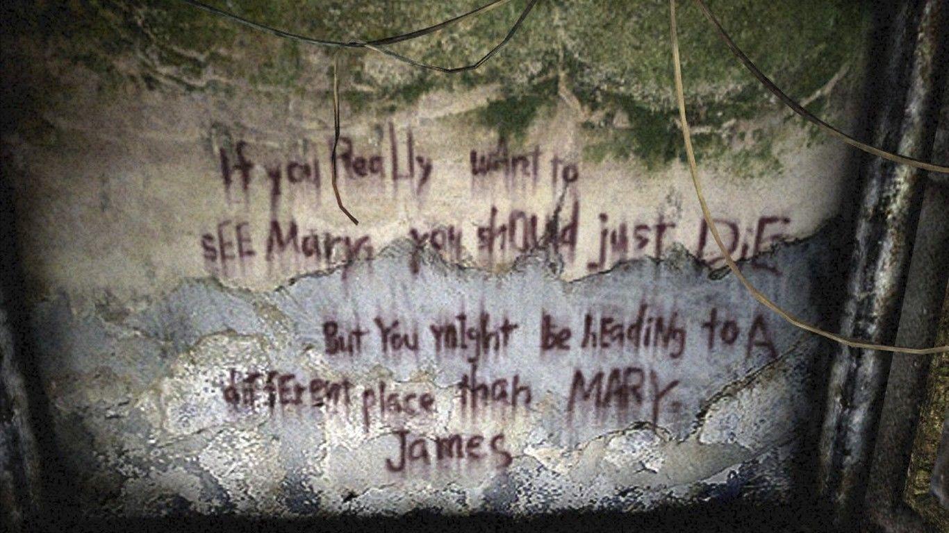 Silent Hill 2, Mary, James, Wandschrift, Horror, 16:9, HD-Hintergrundbild für den Desktop