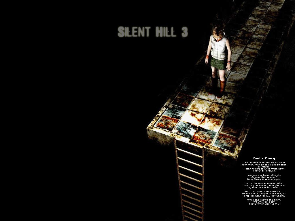 Silent Hill 3, Heather Mason, Riesenrad, Schwarzer Hintergrund, Wallpaper