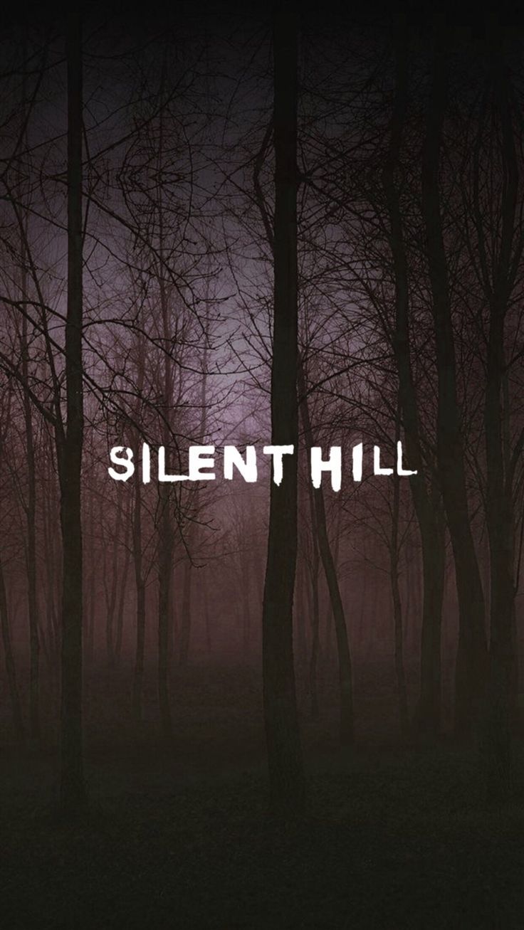 Silent Hill, Wald, Nebel, Logo, Minimalistisch, HD, Handy-Hintergrund im Hochformat
