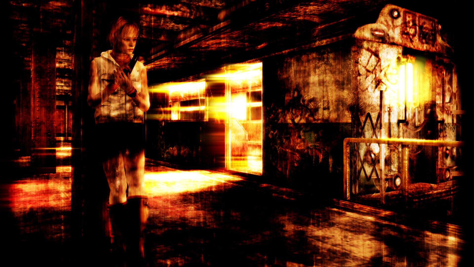 Heather Mason, Silent Hill 3, Anderswelt, Rost, Glühend, 1920x1080, Desktop-Hintergrund