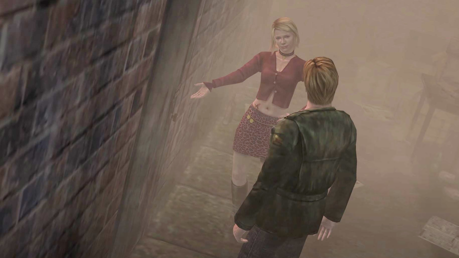 Maria, James Sunderland, Silent Hill 2, Gasse, Nebel, HD, Hintergrundbild für den PC
