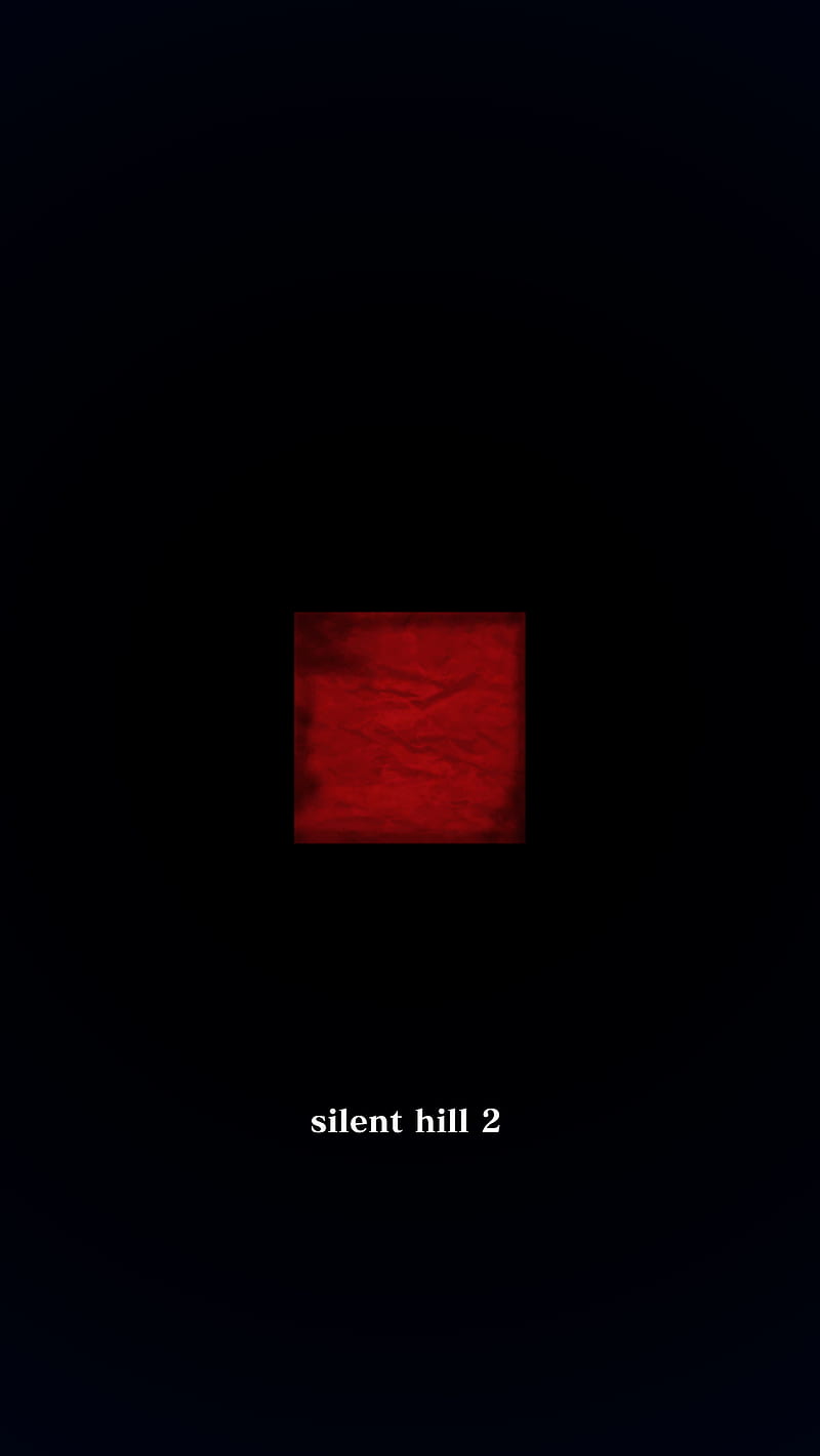 Silent Hill 2, Rotes Quadrat, Schwarzer Hintergrund, Minimalistisch, Sperrbildschirm fürs iPhone