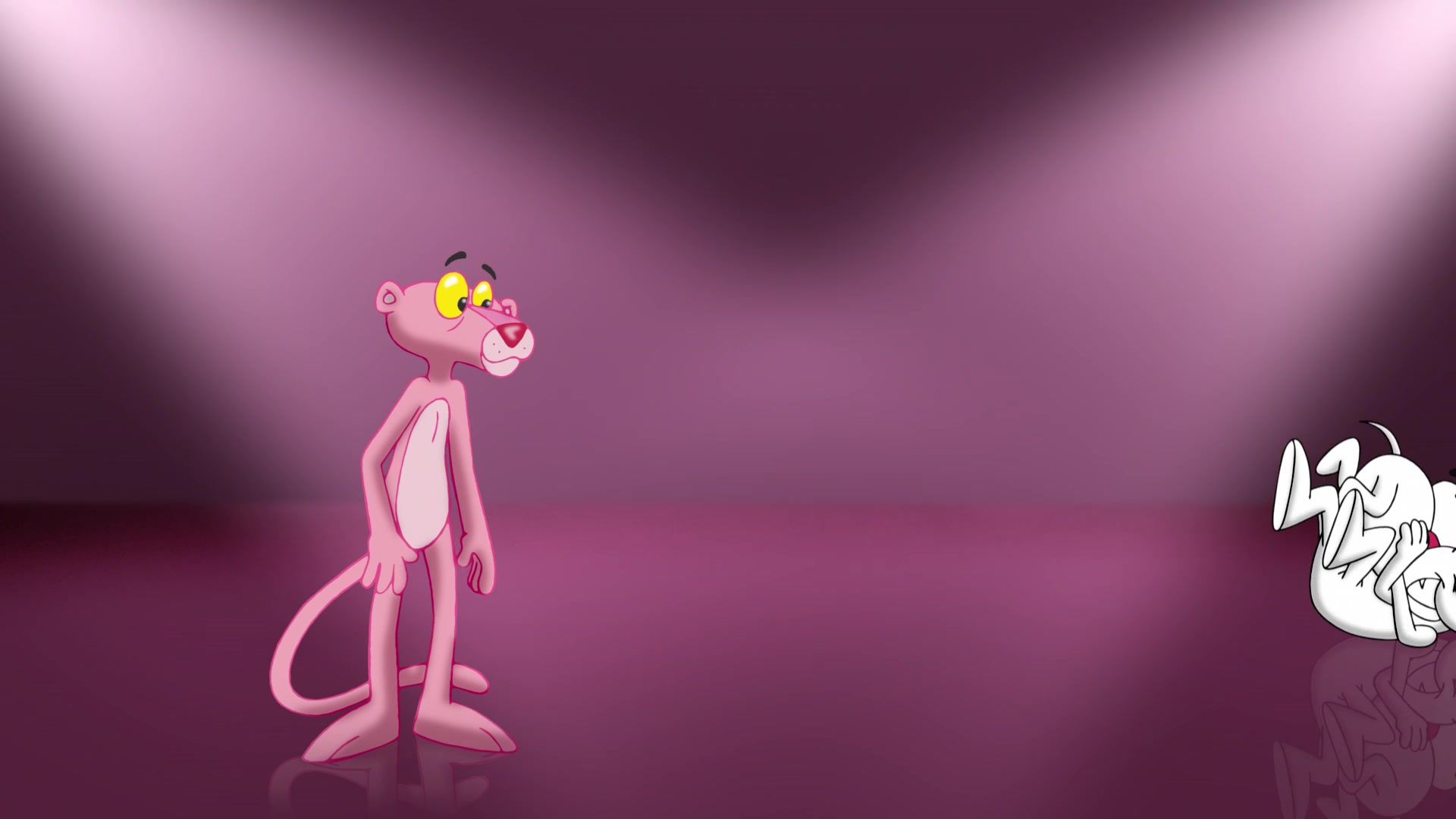 Der rosarote Panther, Pink Panther, Bühne, Scheinwerfer, Zeichentrick, Rosa, Full-HD-Hintergrund