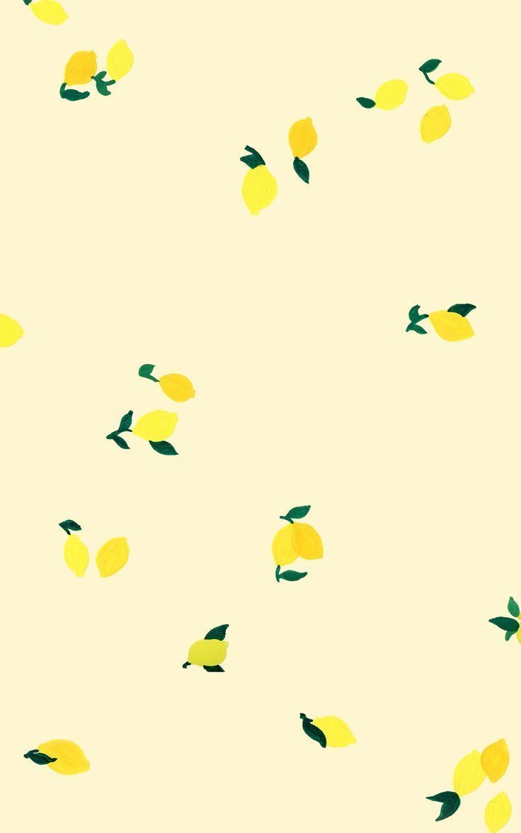 Zitronen, Muster, Gelber Hintergrund, Minimalistisch, HD, Sperrbildschirm fürs iPhone