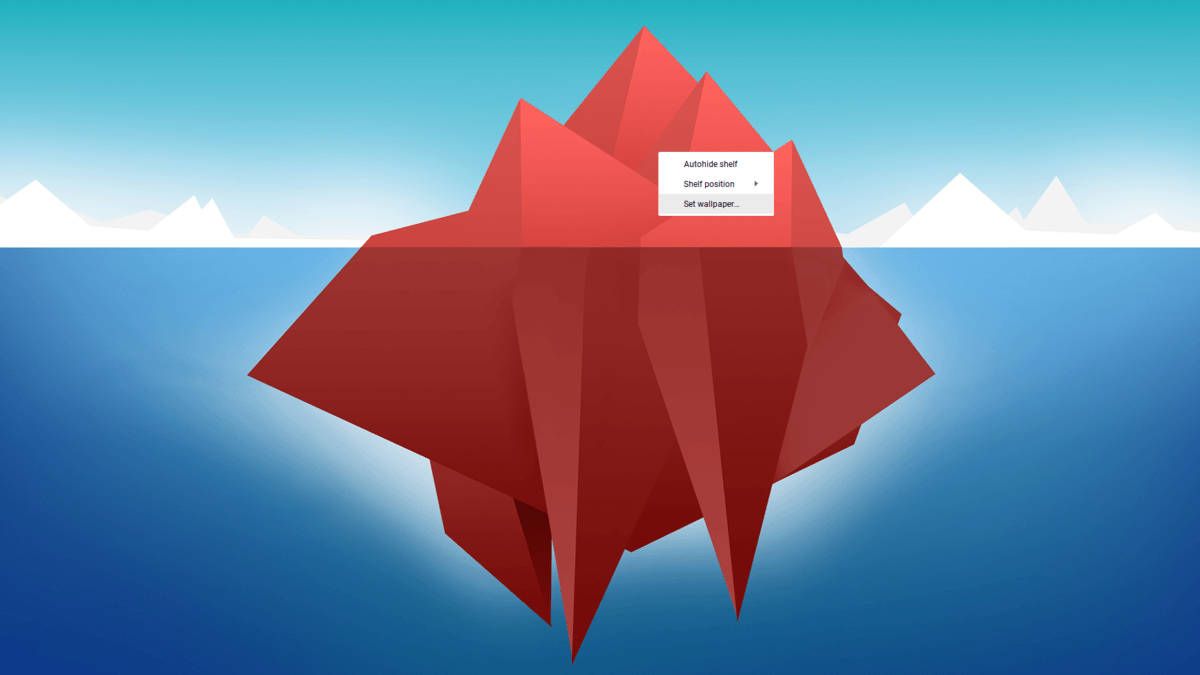 Eisberg, Low Poly, Meer, Rot, Flaches Design, Unter Wasser, Hintergrund