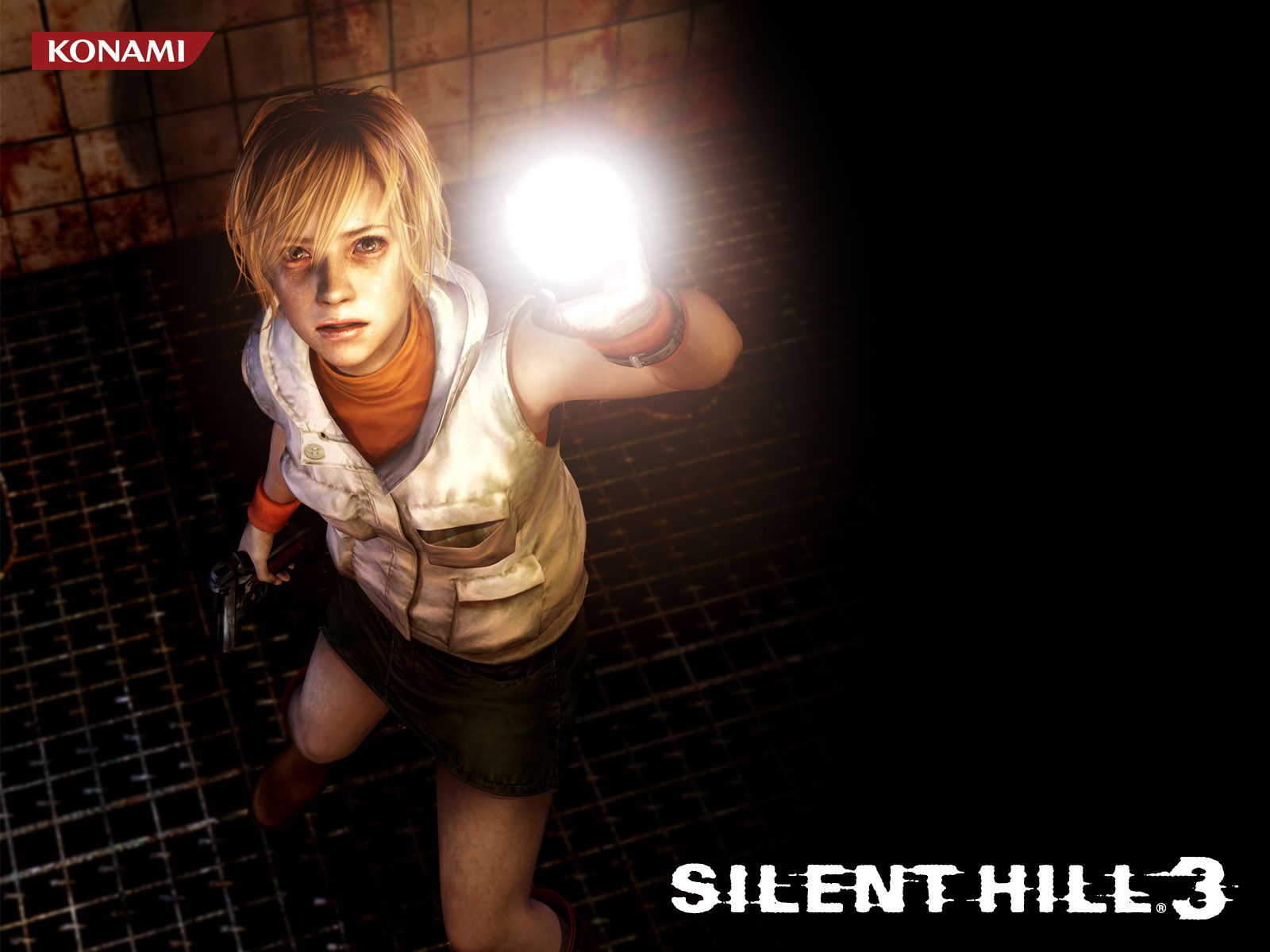 Heather Mason, Silent Hill 3, Konami, Taschenlampe, Dunkel, HD, iPad-Hintergrundbild