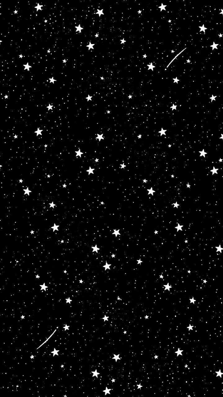 Sterne, Nachthimmel, Sternschnuppe, Schwarz, Hochformat, Hintergrundbild fürs Smartphone
