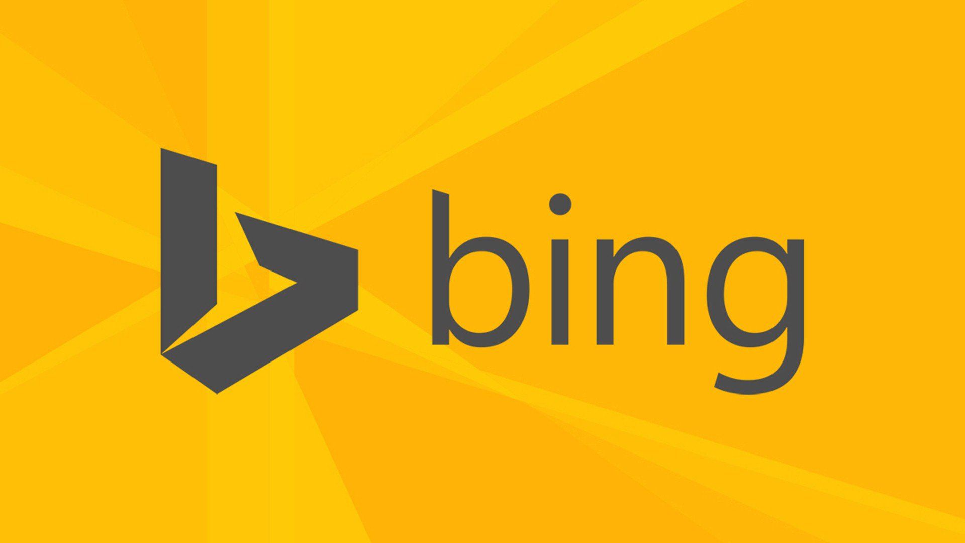 Bing, Bing-Logo, Microsoft, Gelb, Minimalistisch, 1920x1080, Full-HD-Hintergrundbild für PC