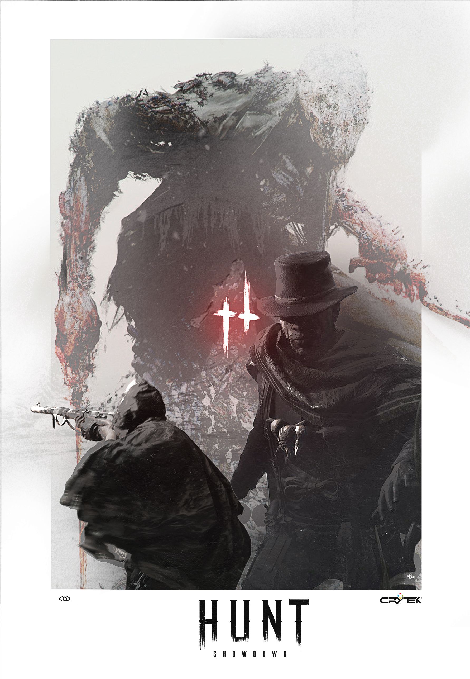 Hunt: Showdown, Monster, Jäger, Poster, Weißer Hintergrund, QHD+ Wallpaper