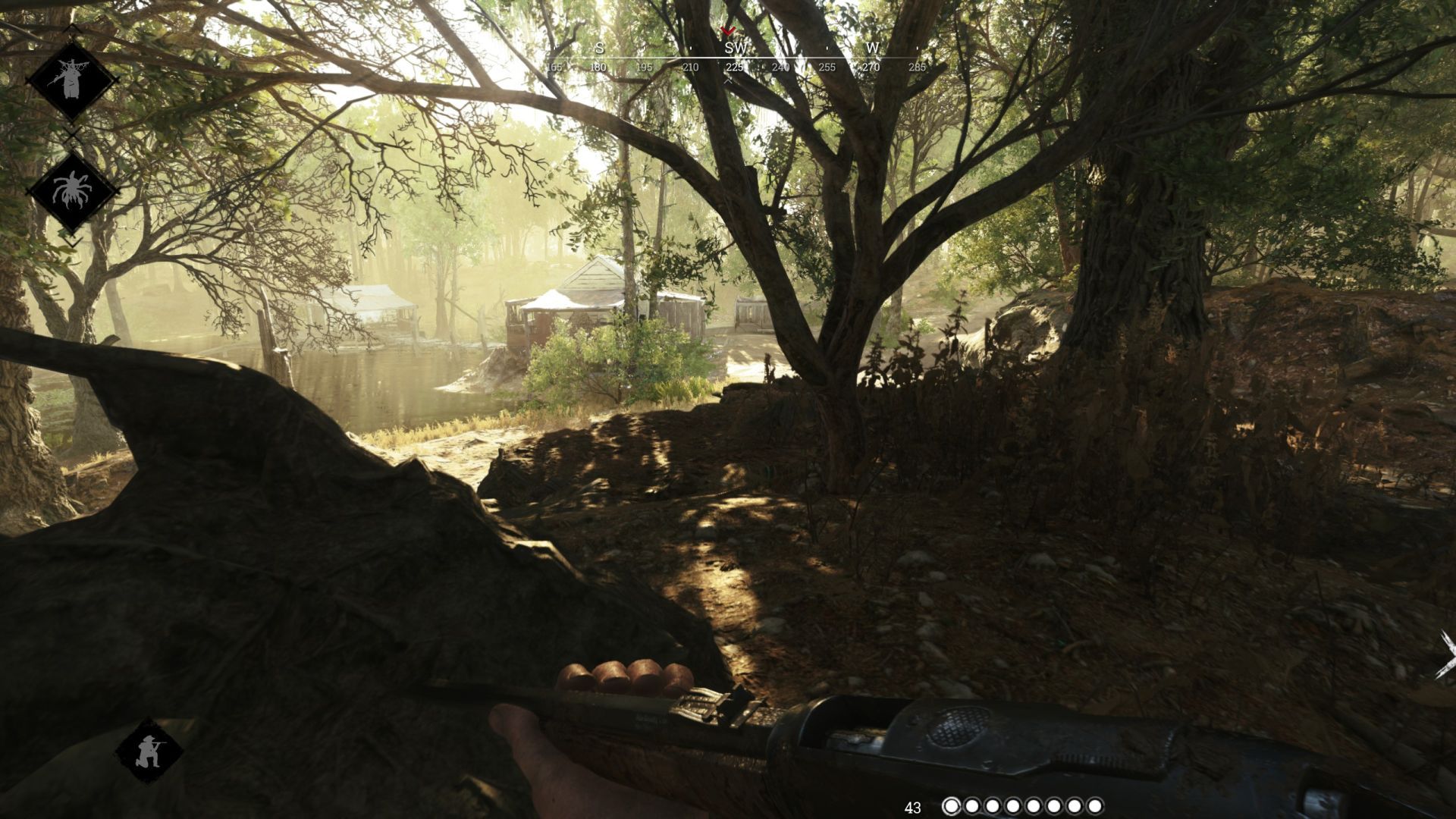 Hunt: Showdown, Ego-Perspektive, Bayou, Bäume, Gameplay, Full HD, Laptop-Hintergrundbild