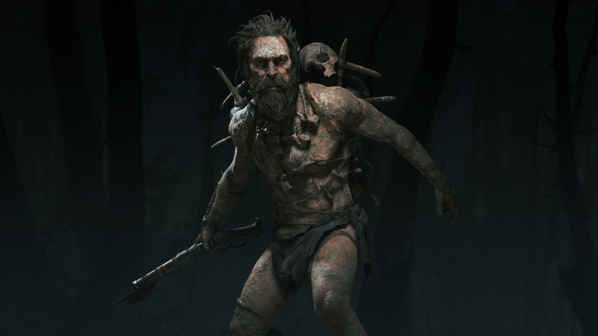 Hunt: Showdown, Wilder Jäger, Charakter, Dunkel, Speer, 16:9, Full-HD-Hintergrundbild für den Desktop