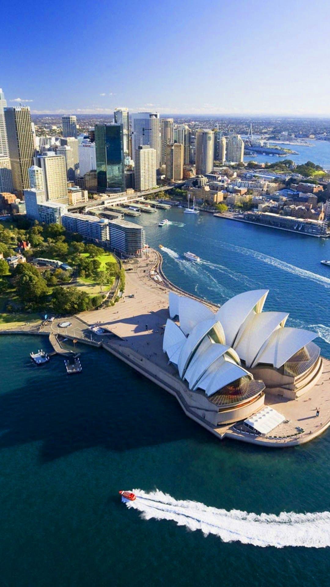 Sydney Opera House, Sydney, Luftaufnahme, Hafen, Full HD, Sperrbildschirm fürs iPhone