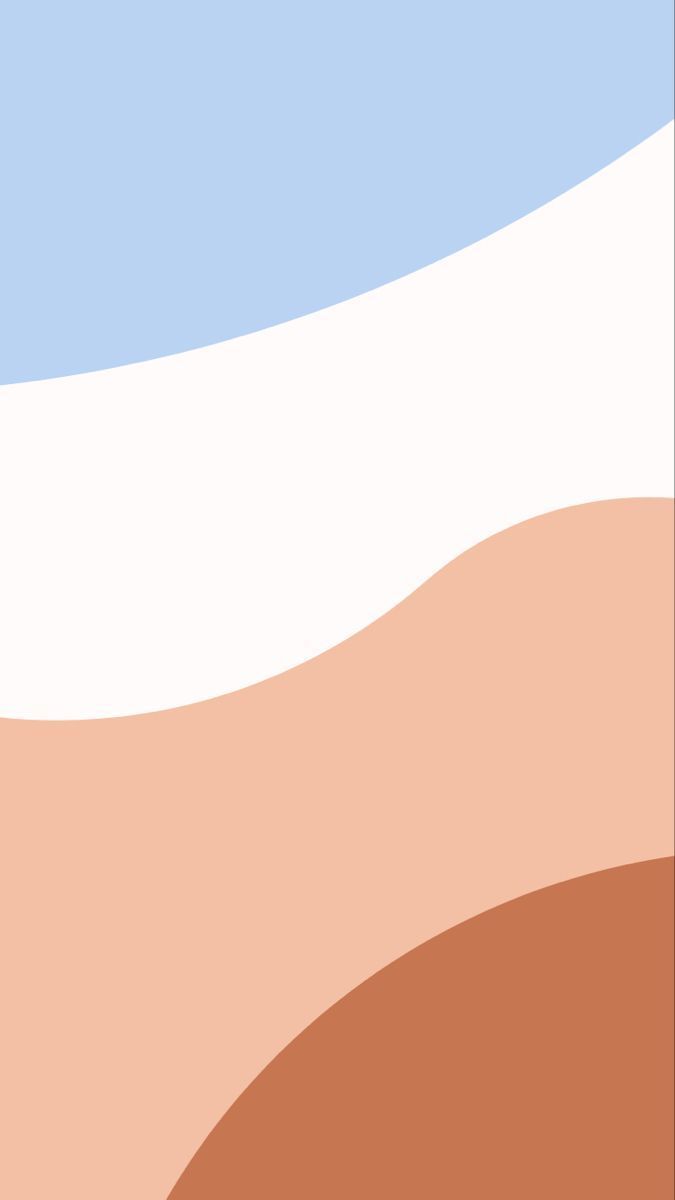 Abstrakte Wellen, Boho, Hellblau, Terrakotta, Pfirsichfarben, Android-Hintergrundbild
