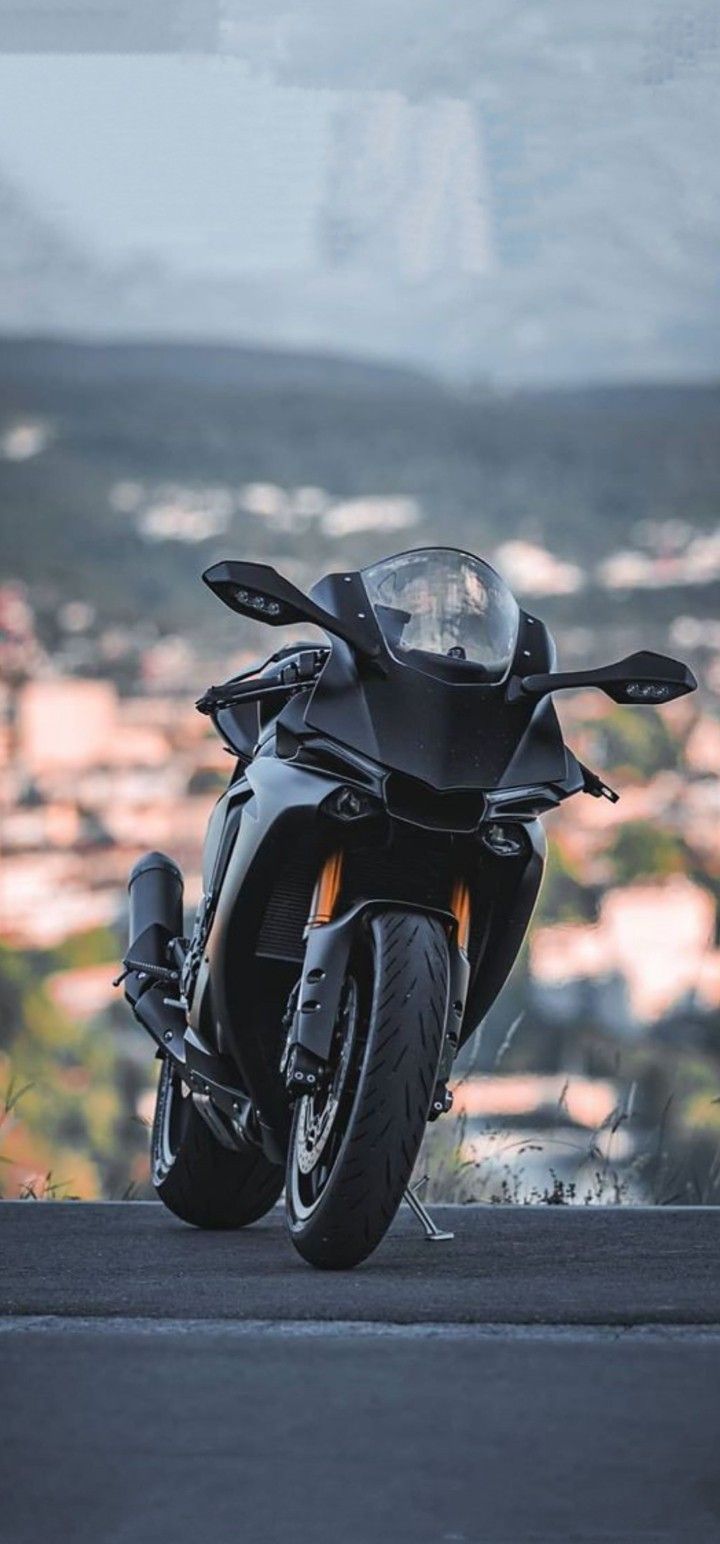 Superbike, Straße, Frontansicht, Stadt, Dunkel, HD, Hintergrundbild fürs Handy