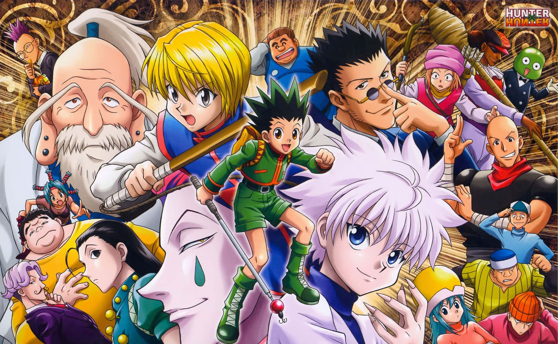 Hunter × Hunter, Isaac Netero, Kurapika, Gon Freecss, Killua Zoldyck, Leorio Paradinight, Full-HD-Hintergrundbild