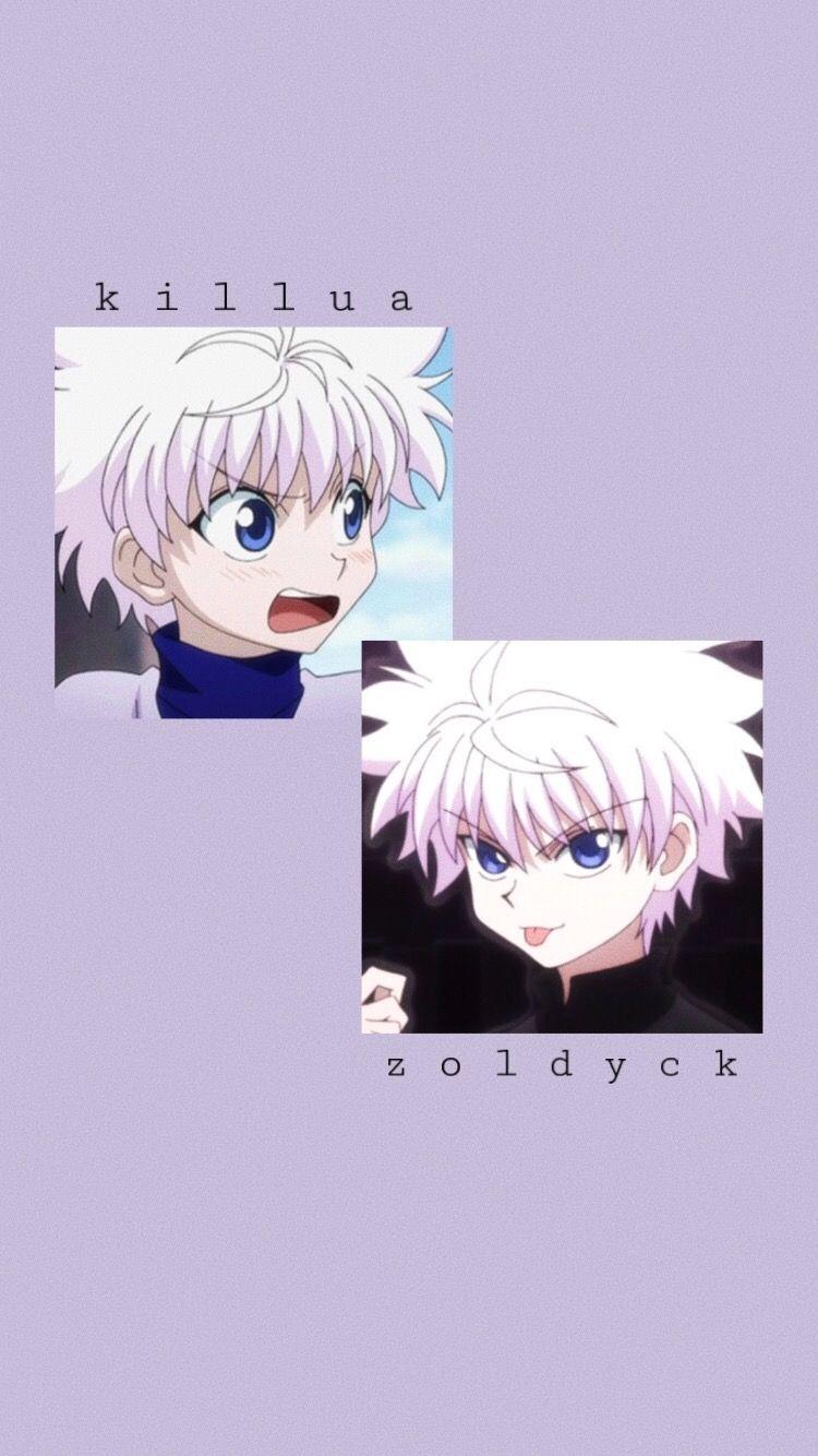 Killua Zoldyck, Hunter × Hunter, Lavendel, Minimalistisch, Anime, 750x1334, Handy-Hintergrund