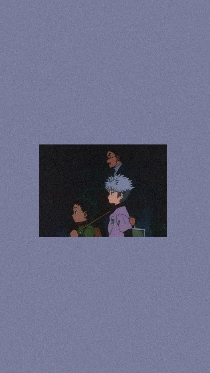 Hunter × Hunter, Anime-Szene, Nacht, Graublau, Minimalistisch, Hintergrundbild fürs Handy