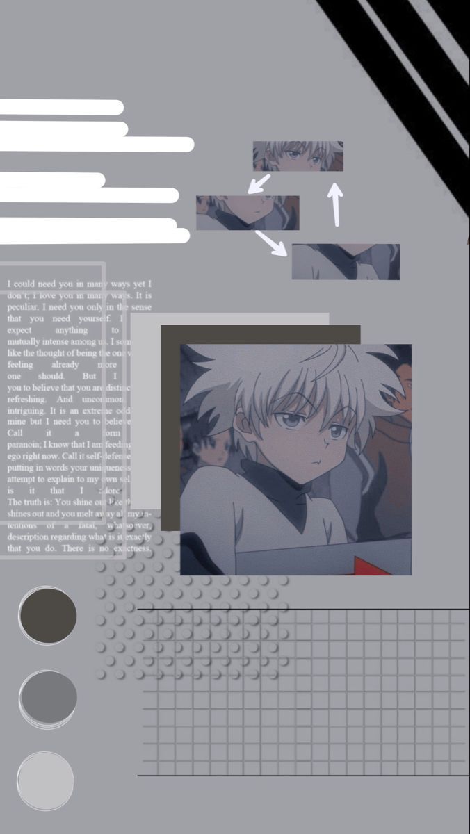 Killua Zoldyck, Hunter × Hunter, Grafikdesign, Grau, Minimalistisch, Android-Hintergrundbild