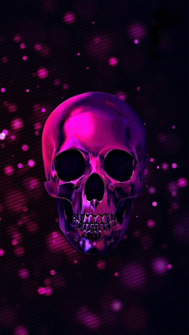 Totenkopf, Pink, Bokeh, Dunkel, Glitzer, HD, Sperrbildschirm fürs iPhone