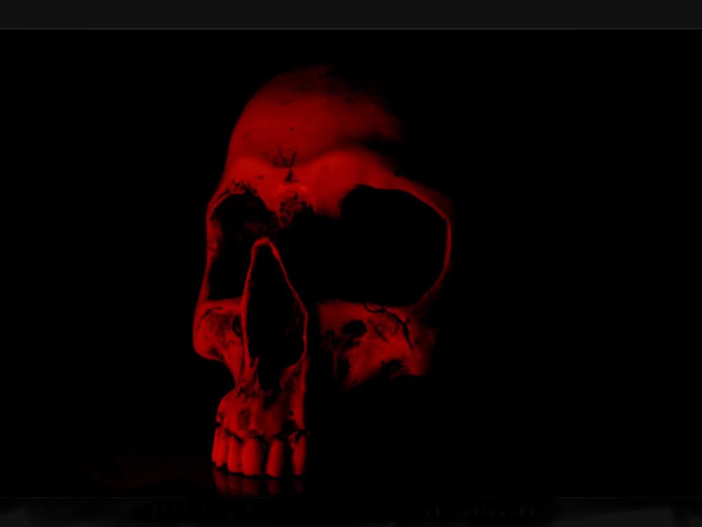 Totenkopf, Rotes Licht, Dunkel, Schatten, Hintergrundbild für iPad und Tablet
