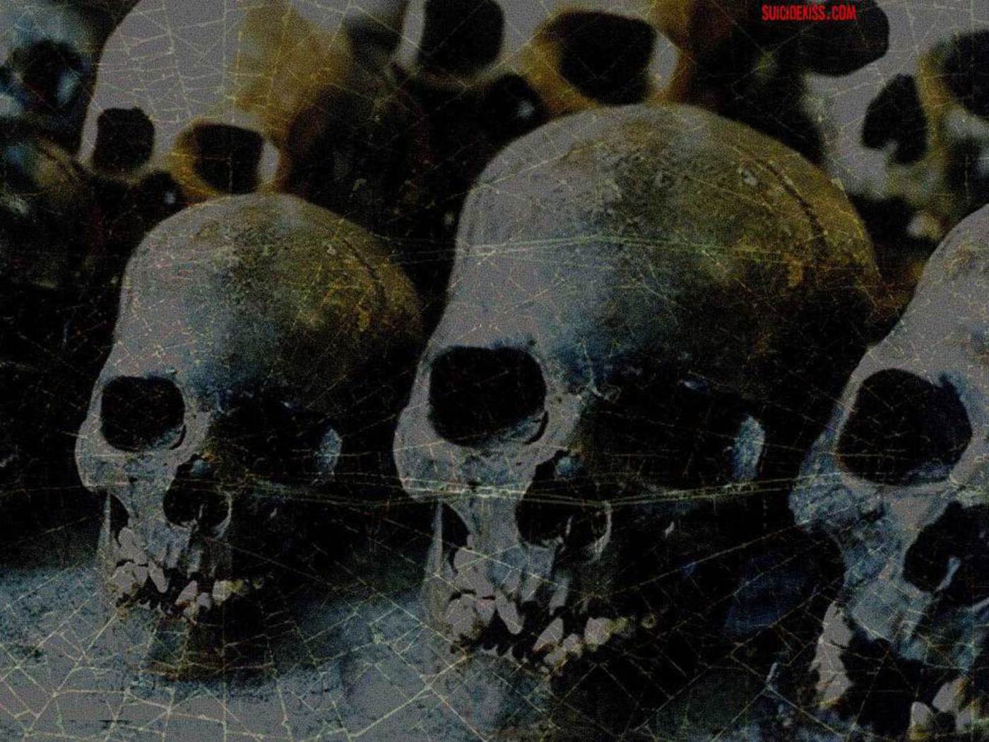 Totenköpfe, Katakomben, Knochen, Düster, Grunge, HD, iPad-Hintergrundbild