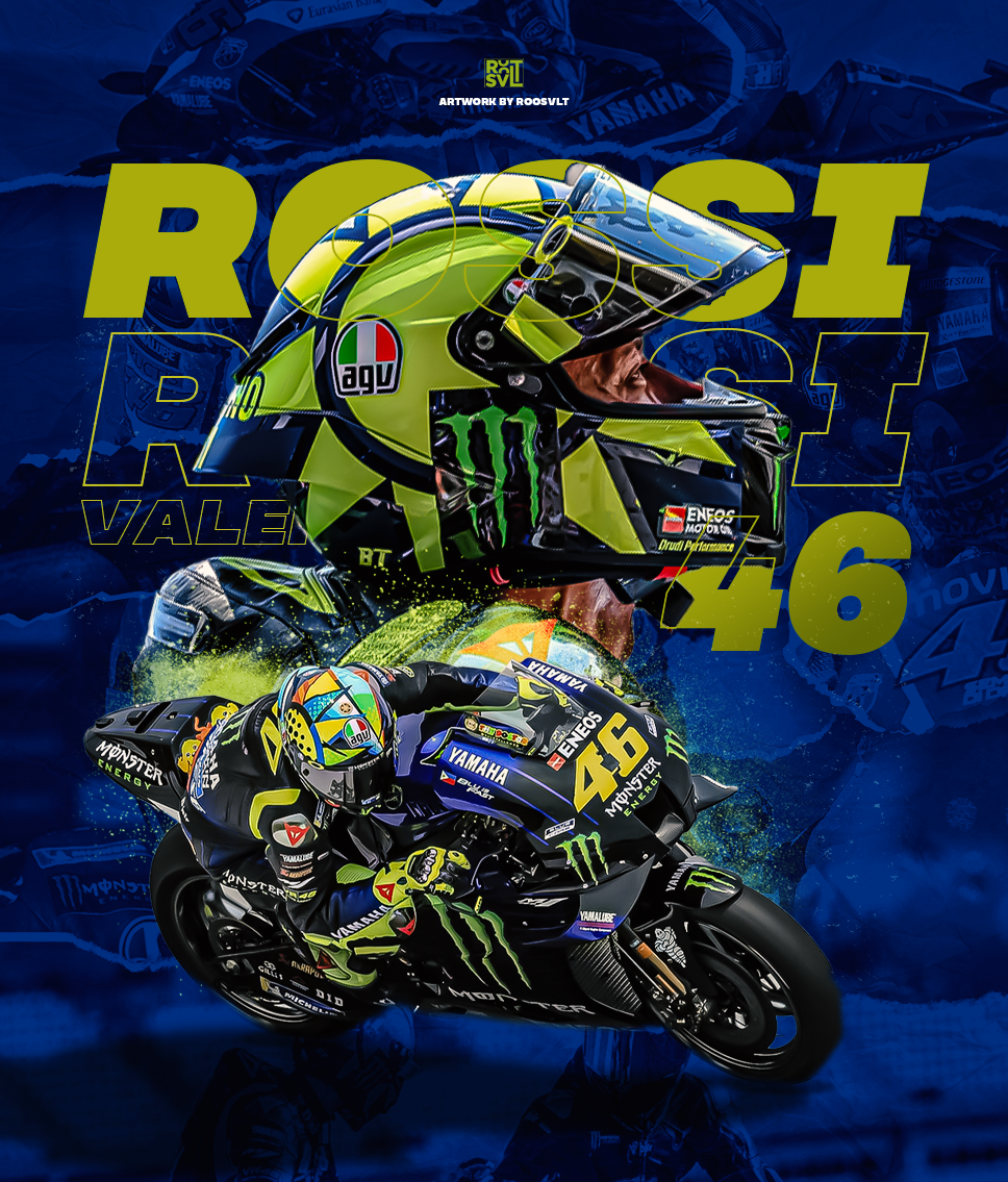 Valentino Rossi, Movistar Yamaha, Yamaha YZR-M1, Startnummer 46, Blau, Gelb, iPad-Hintergrundbild