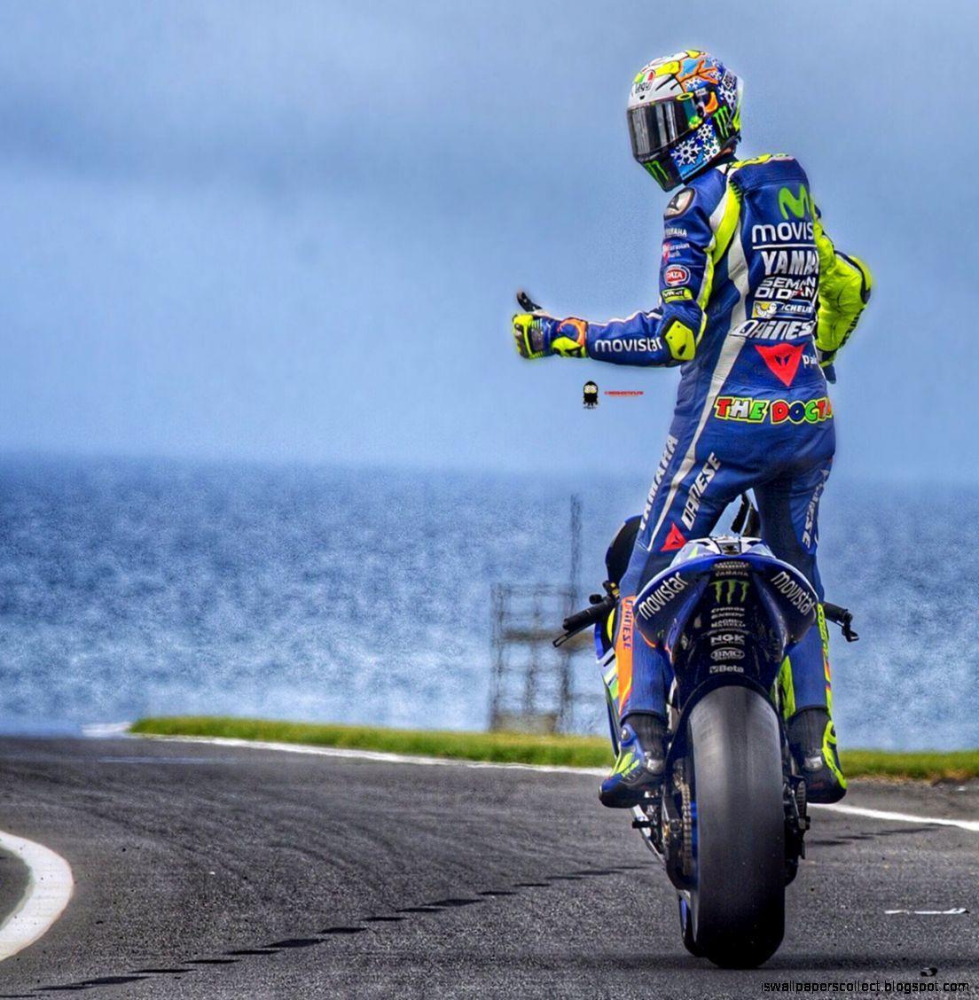 Valentino Rossi, Movistar Yamaha, Phillip Island, Meer, Daumen hoch, MotoGP, Tablet-Hintergrundbild