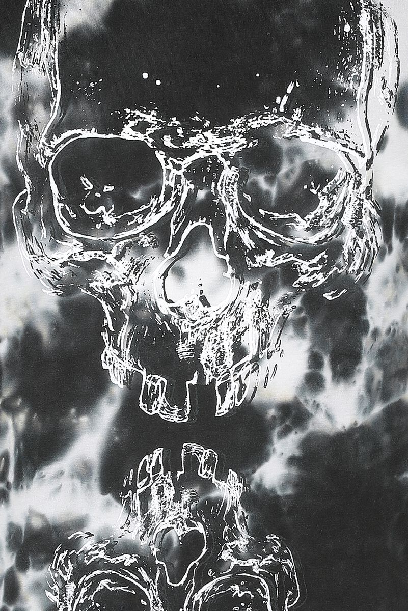 Totenkopf, Abstrakt, Schwarz-Weiß, Rauch, HD, Hintergrundbild fürs Tablet