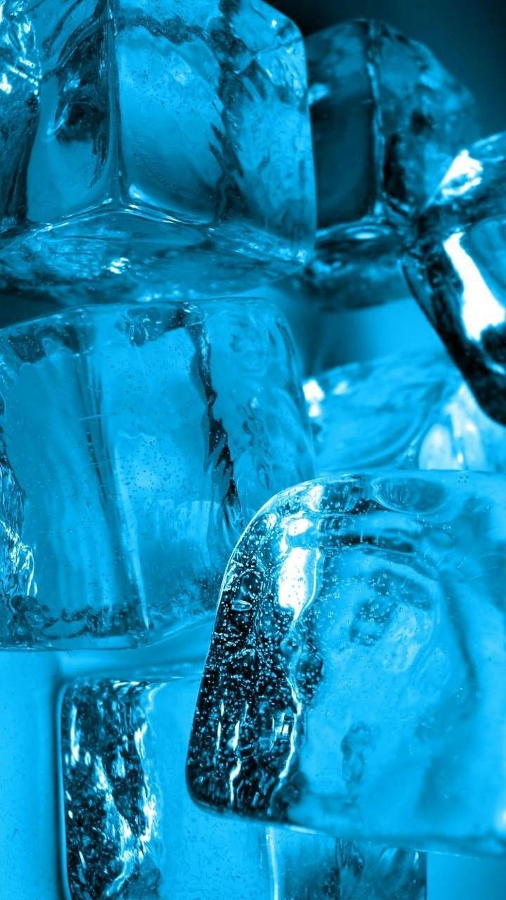 Eiswürfel, Eis, Blau, Nahaufnahme, Kälte, HD, Handy-Hintergrund im Hochformat