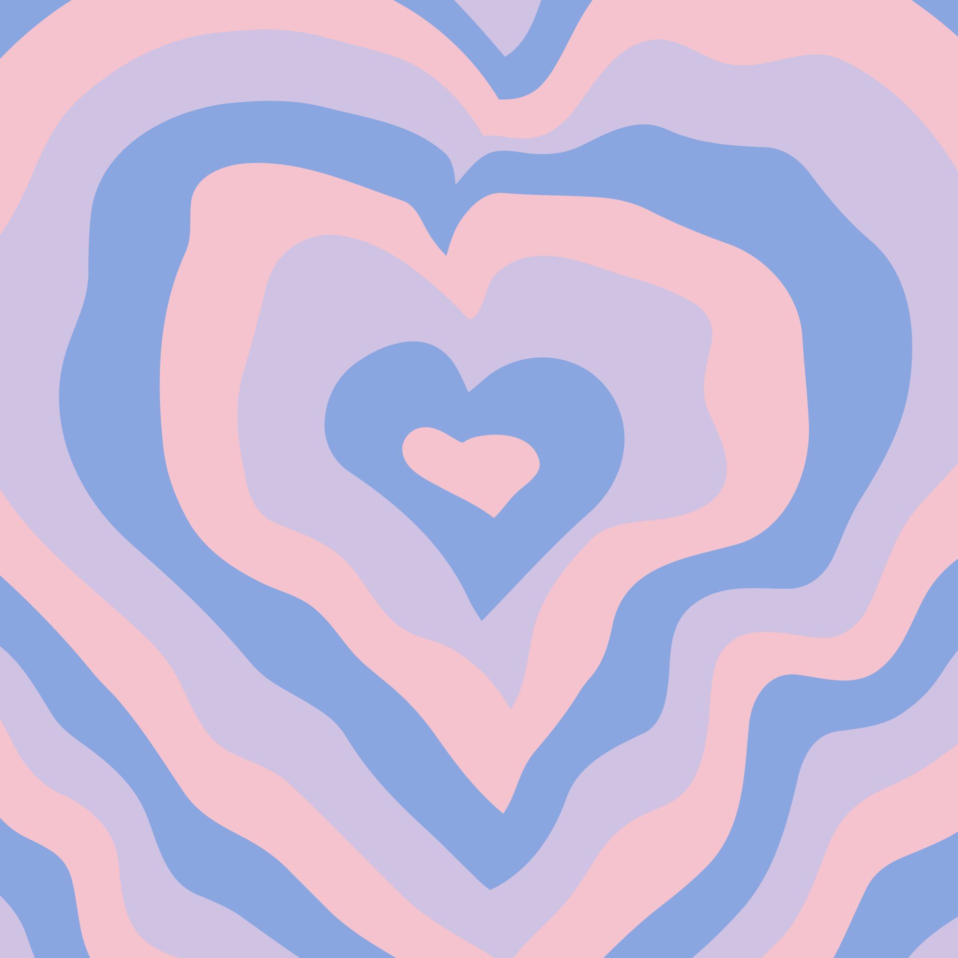 Herz, Wellenmuster, Y2K, Pastellfarben, Rosa-blau, Full HD, Hintergrundbild fürs Tablet