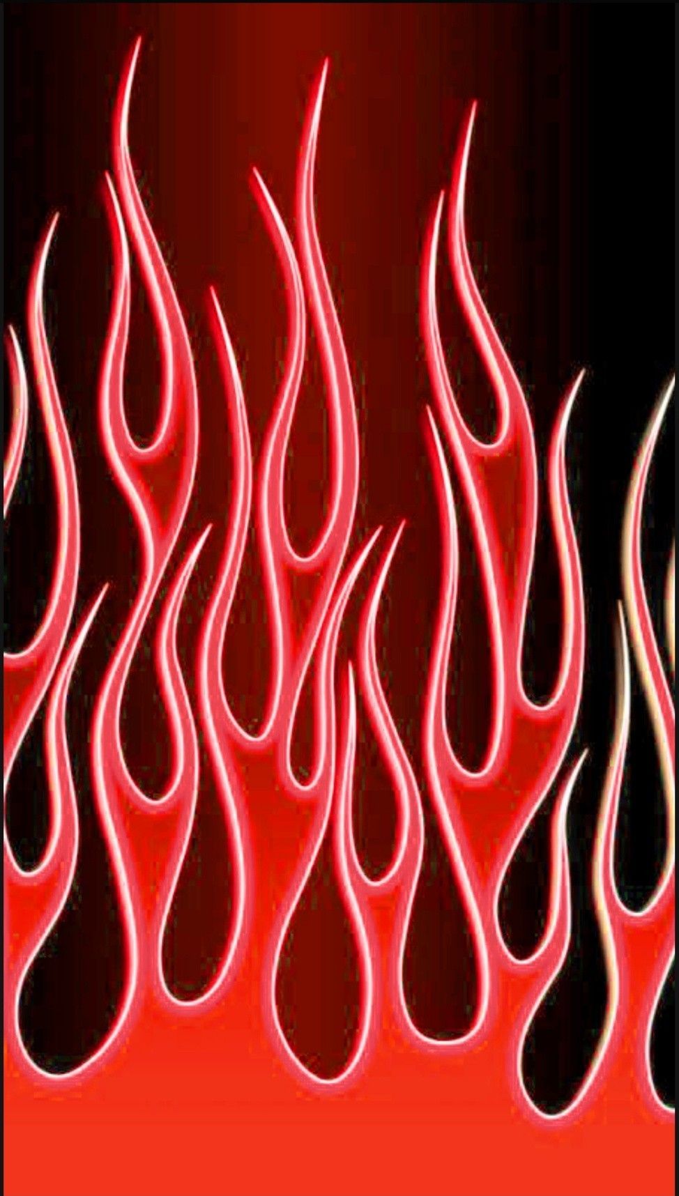 Flammenmuster, Hot-Rod-Flammen, Rot, Schwarz, Grafik, Hochformat, Hintergrundbild fürs Smartphone