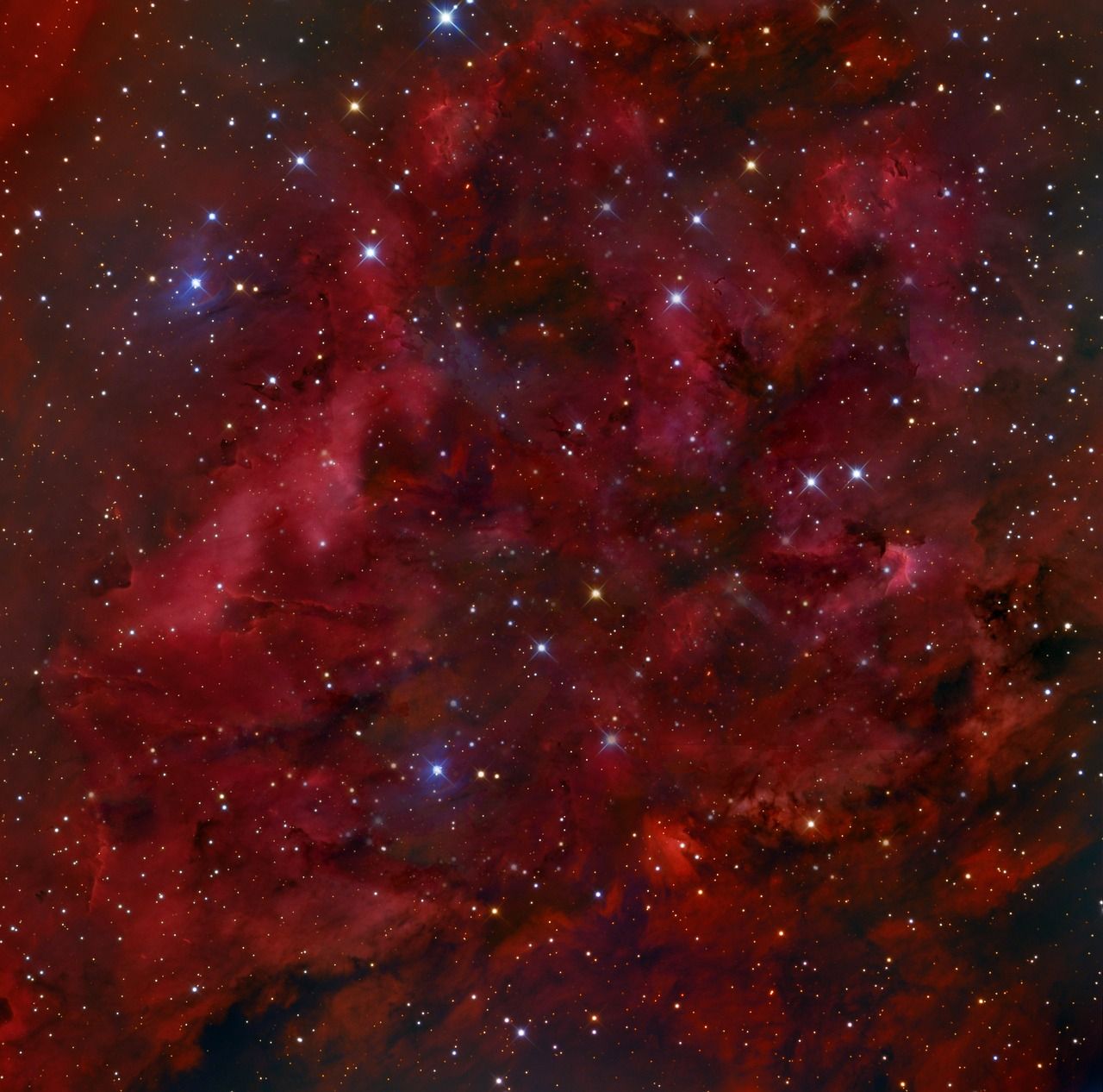 Nebel, Weltraum, Sterne, Rote Töne, Galaxie, HD, iPad-Hintergrundbild