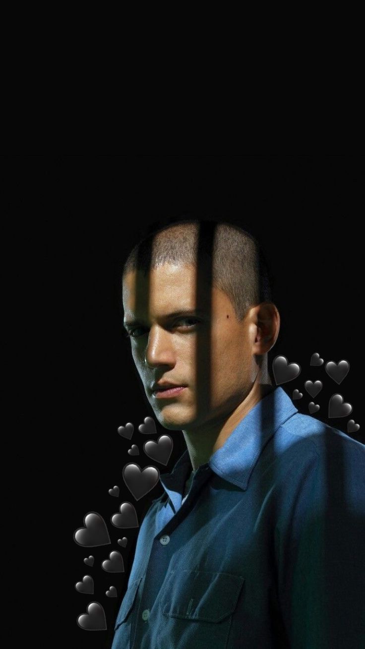 Michael Scofield, Wentworth Miller, Gitterstäbe, Schatten, Schwarzer Hintergrund, Sperrbildschirm