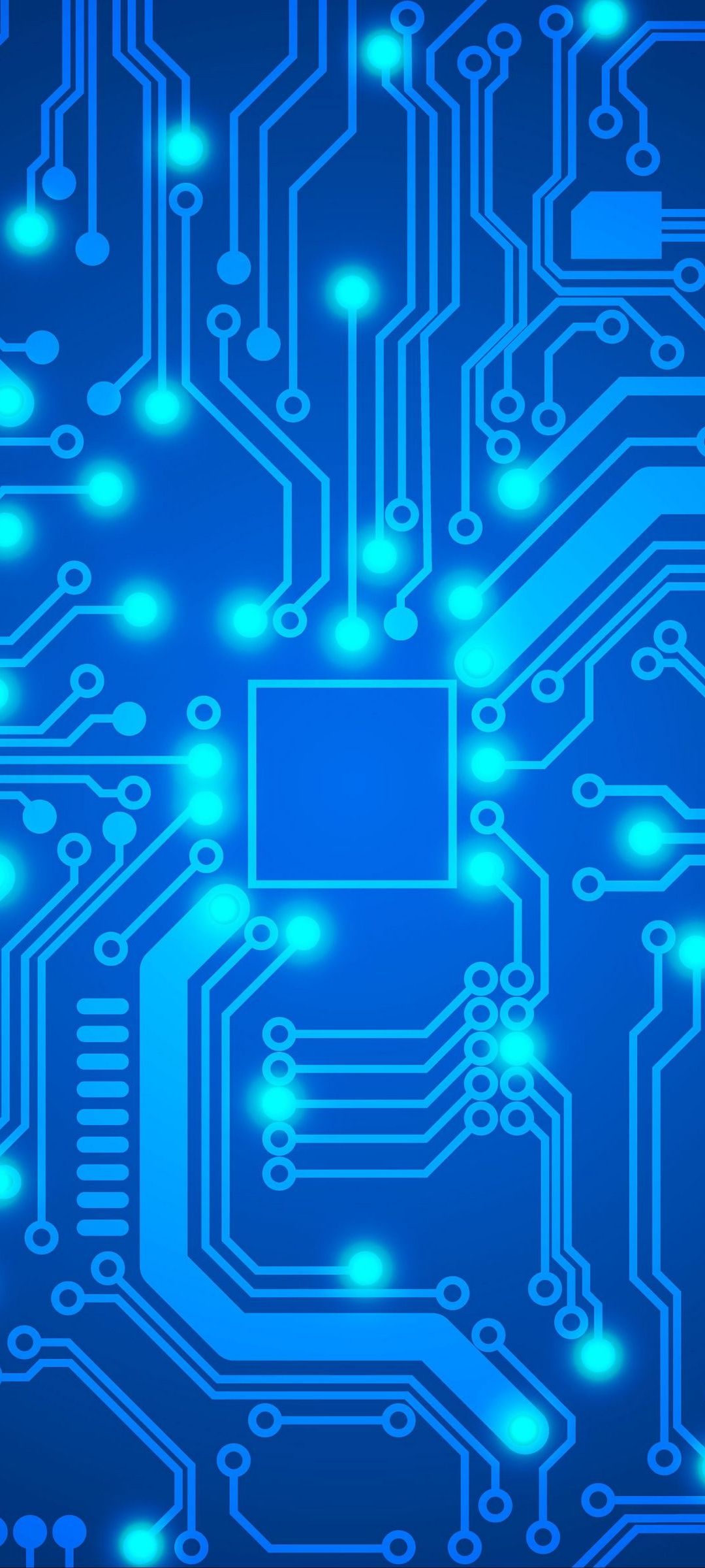 Platine, Leiterbahnen, Blau, Mikrochip, Technologie, Full HD, Sperrbildschirm fürs iPhone