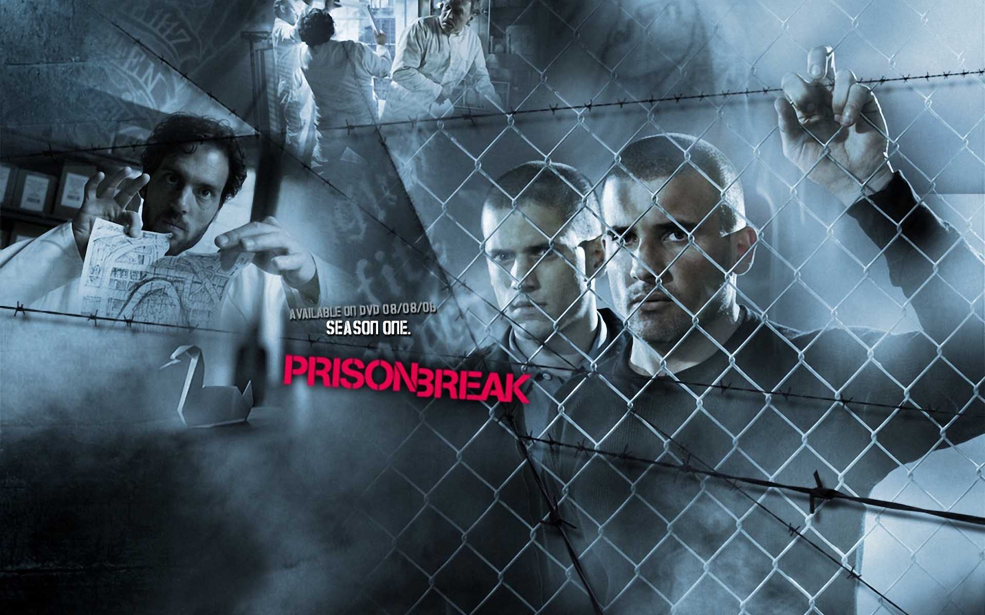 Prison Break, Michael Scofield, Stacheldrahtzaun, Collage, Blaugrau, Full HD, Laptop-Hintergrundbild