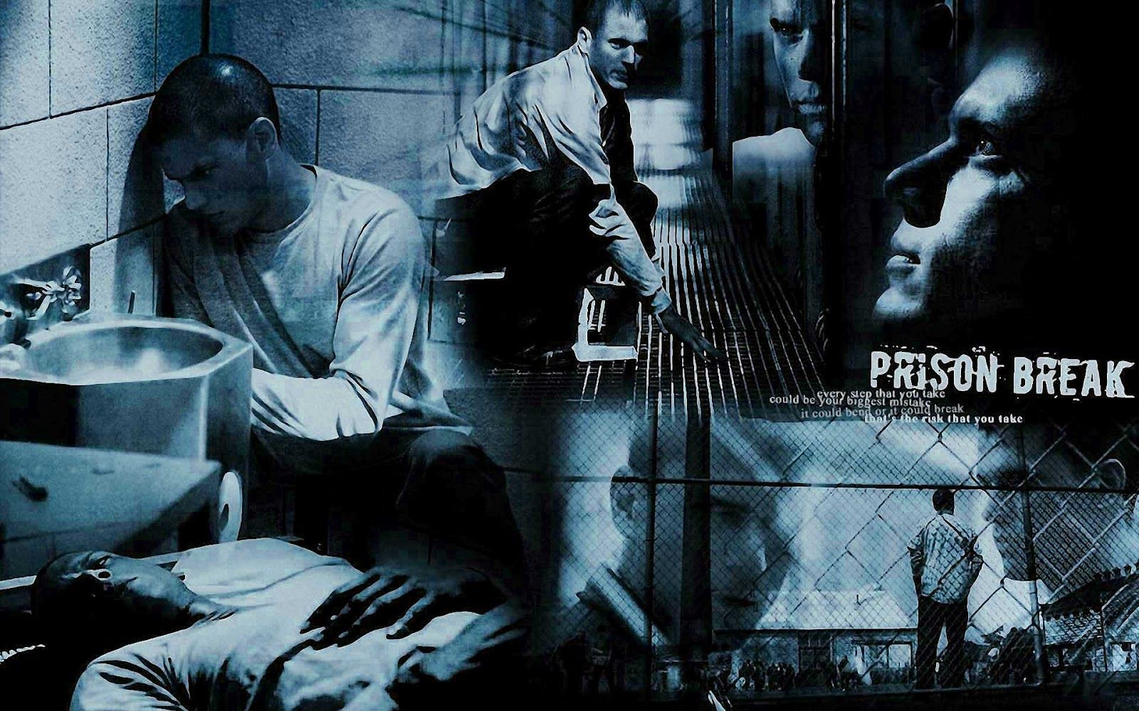 Prison Break, Michael Scofield, Gefängnis, Collage, Blautöne, HD, MacBook-Hintergrundbild