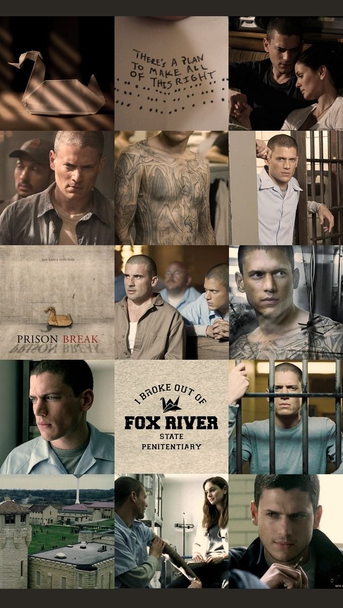 Prison Break, Fox River, Collage, Michael Scofield, Hochformat, Hintergrundbild fürs Smartphone