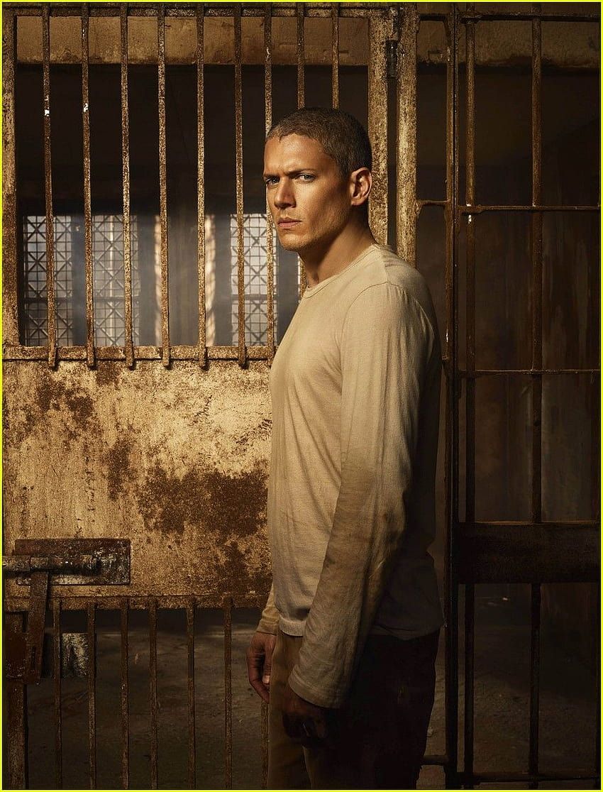 Michael Scofield, Wentworth Miller, Gefängniszelle, Gitter, Sepia, HD, iPad-Hintergrundbild