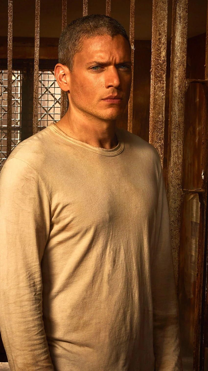 Michael Scofield, Wentworth Miller, Gefängniszelle, Gitter, Hochformat, HD, Handy-Hintergrundbild