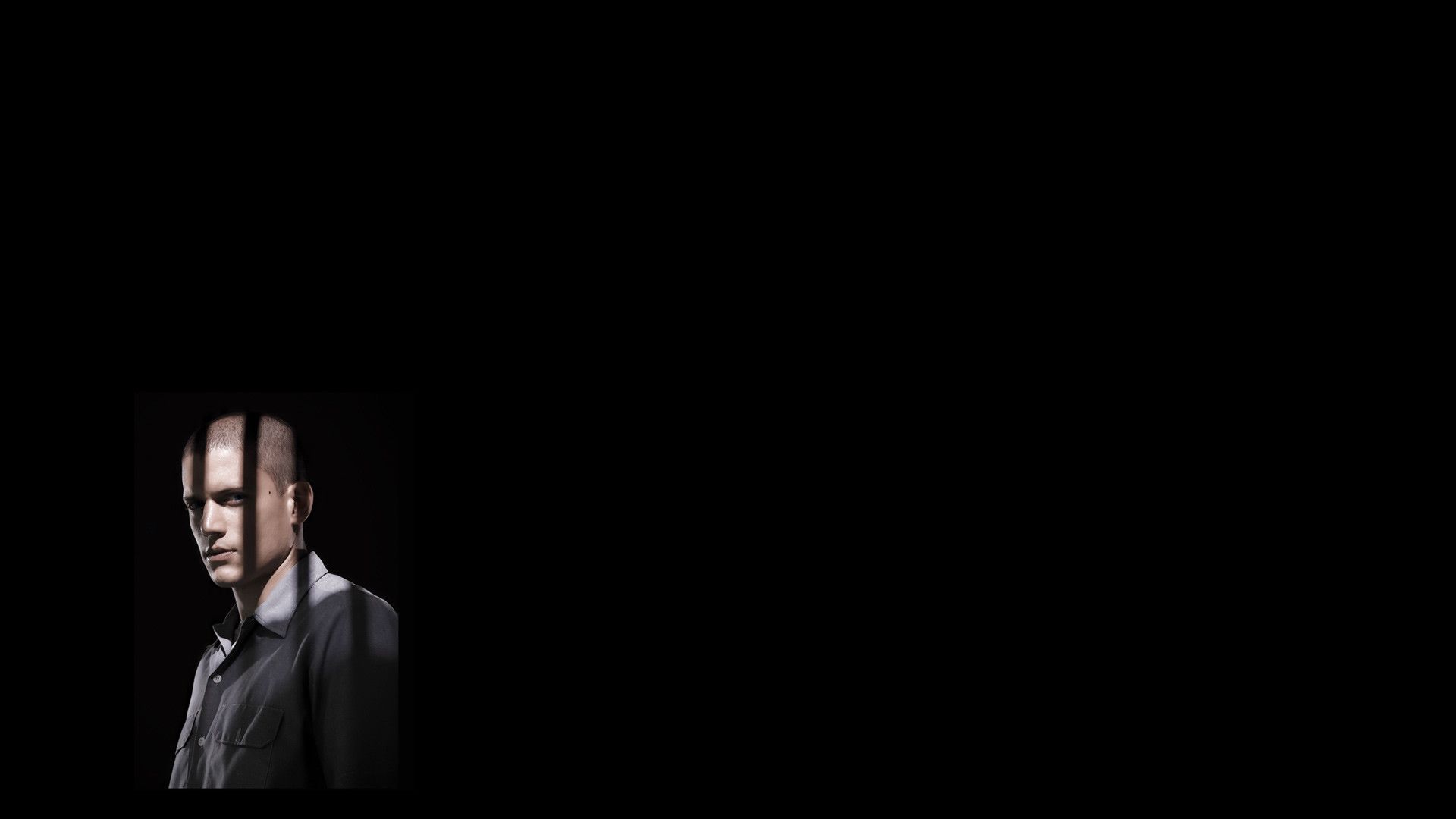 Michael Scofield, Wentworth Miller, Schwarzer Hintergrund, Minimalistisch, Full HD Wallpaper