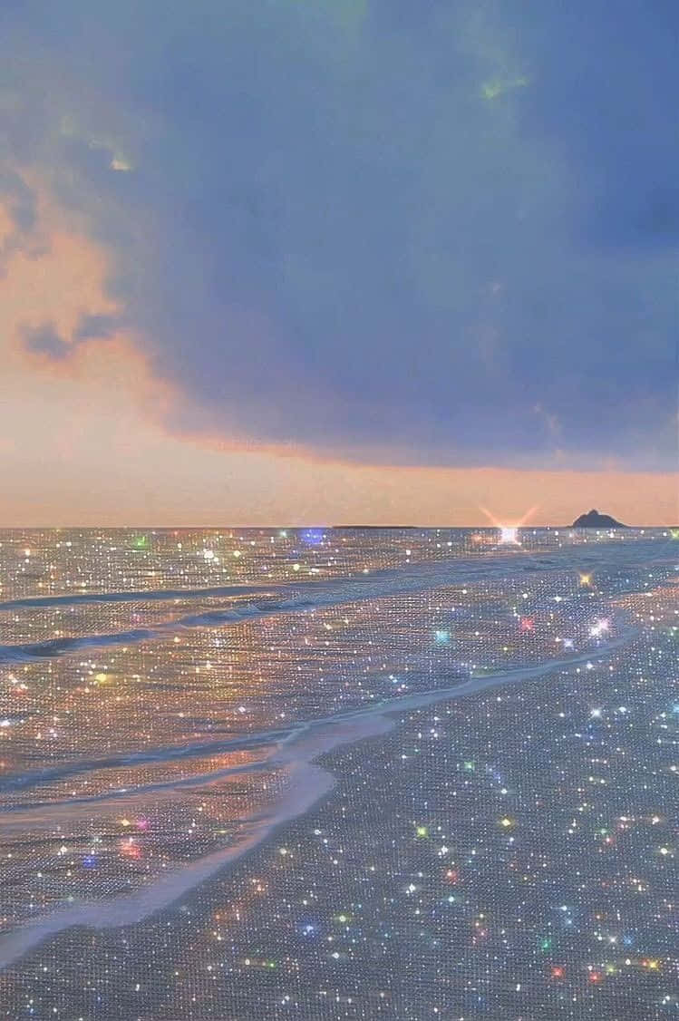 Strand, Wolken, Glitzerwasser, Sonnenuntergang, Meer, Hochformat, Hintergrundbild fürs Smartphone