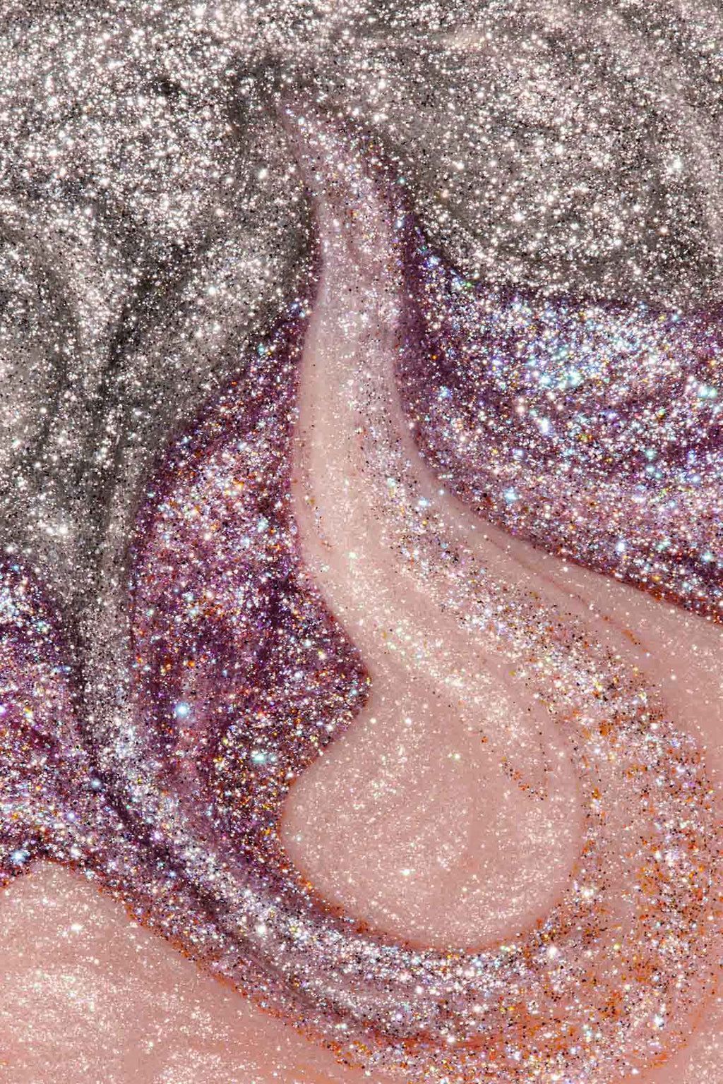 Flüssige Kunst, Glitzer, Rosa und Silber, Marmoriert, HD, Hintergrundbild fürs Handy