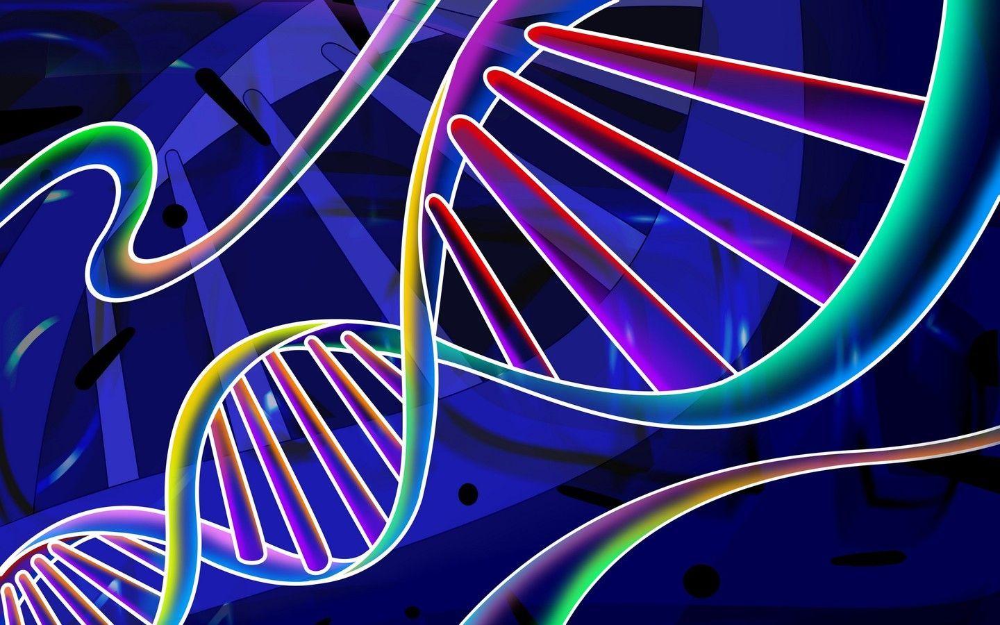 DNA-Doppelhelix, DNA, Blau, Lila, Wissenschaft, 16:10, HD-Hintergrundbild für den Desktop